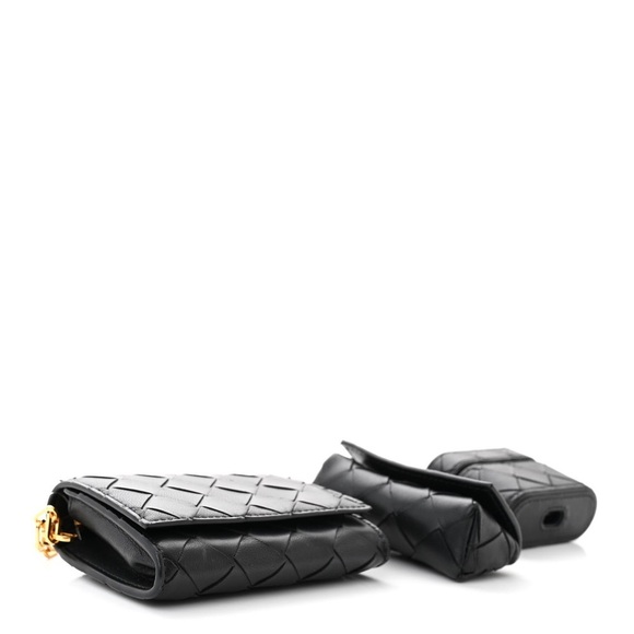 Authentic Bottega Veneta Nappa Intrecciato Card Case Wallet On Chain RETAIL$2500 - Picture 3 of 10